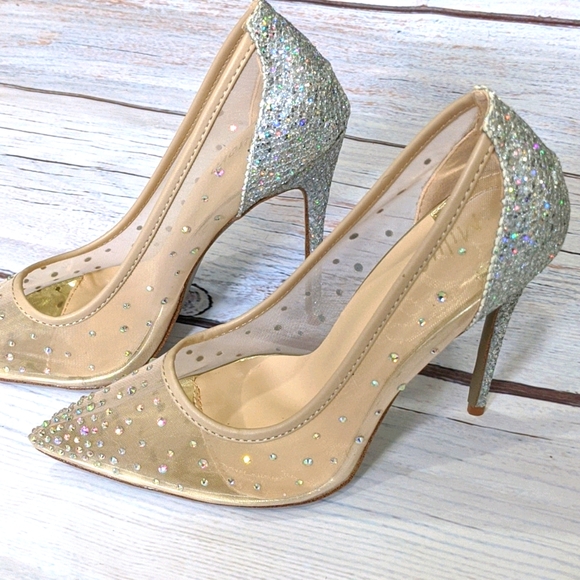 Rhinestone studded stiletto high heels - Picture 5 of 8
